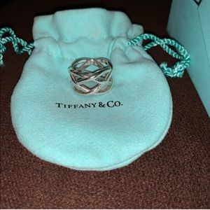 Authentic Tiffany & Co Braided Criss Cross Ring